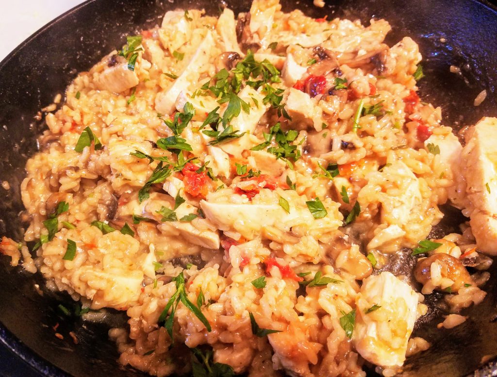 Chicken, Sun Dried Tomato and Mushroom Risotto (Gluten Free) Mama Laura