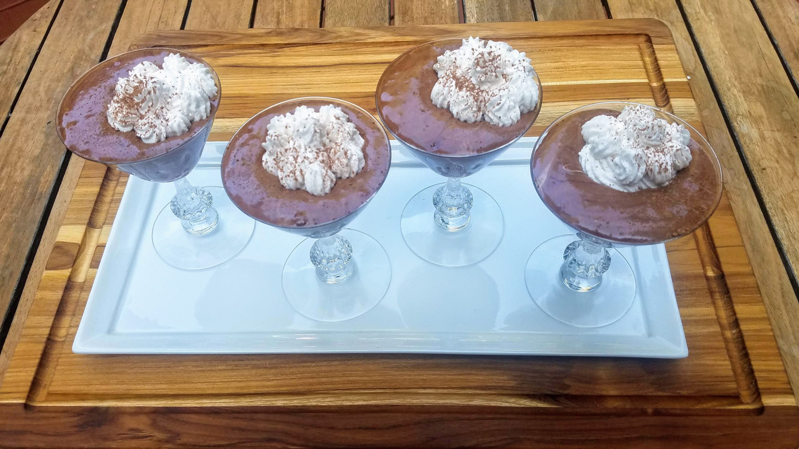 Chocolate Mousse in stemware