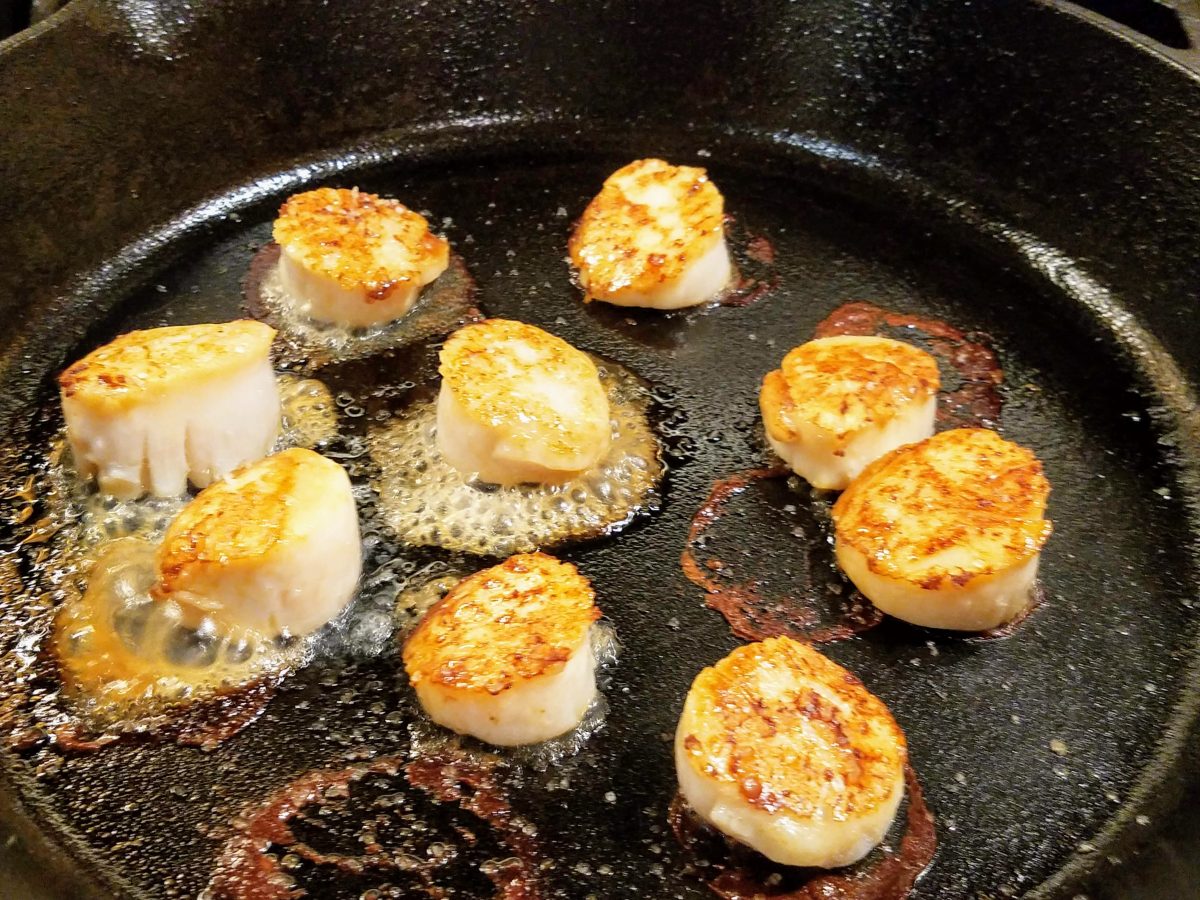 Sea Scallops with Bacon and Brandy Saffron Sauce (Gluten Free) - Mama ...