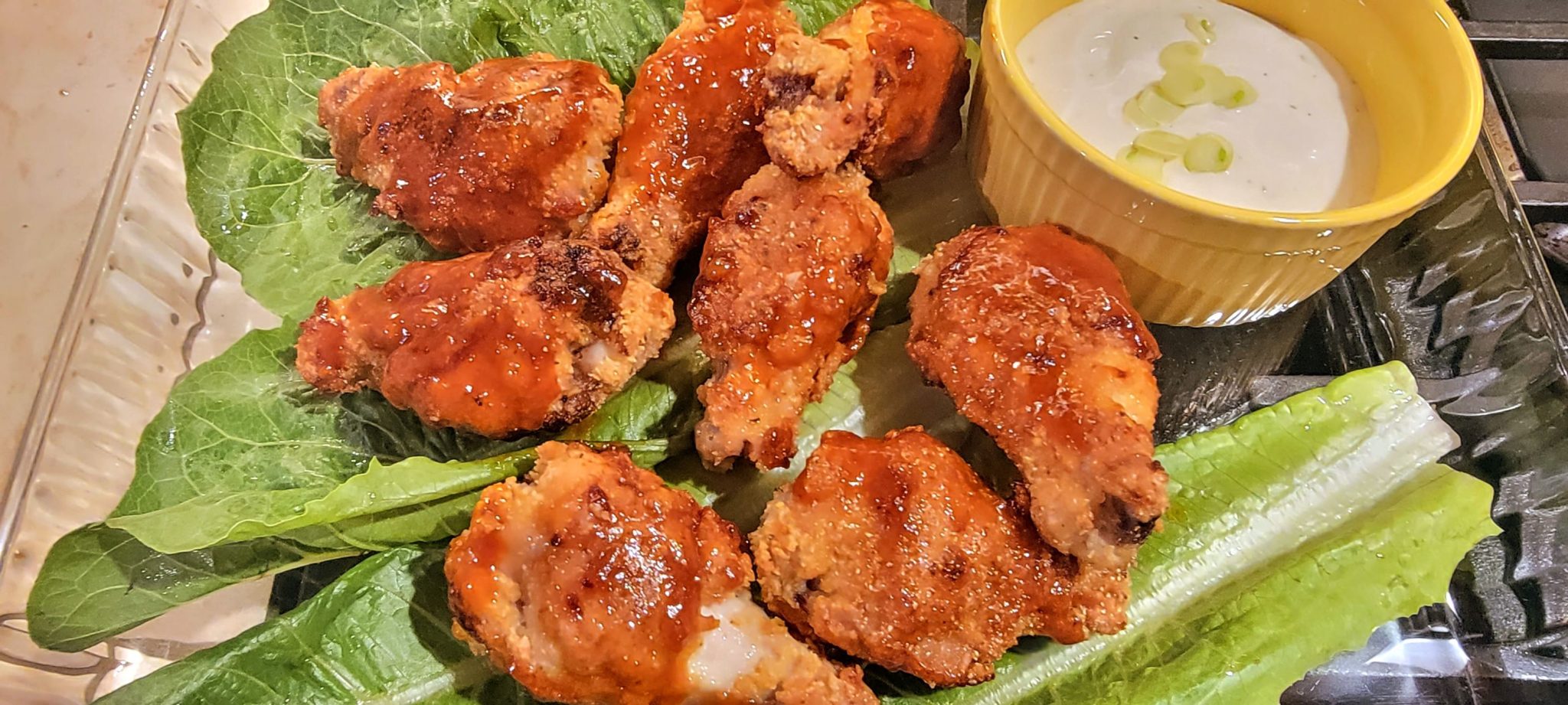Buffalo Slightly Spiced Baked Chicken Wings made Gluten Free Mama Laura's Kitchen