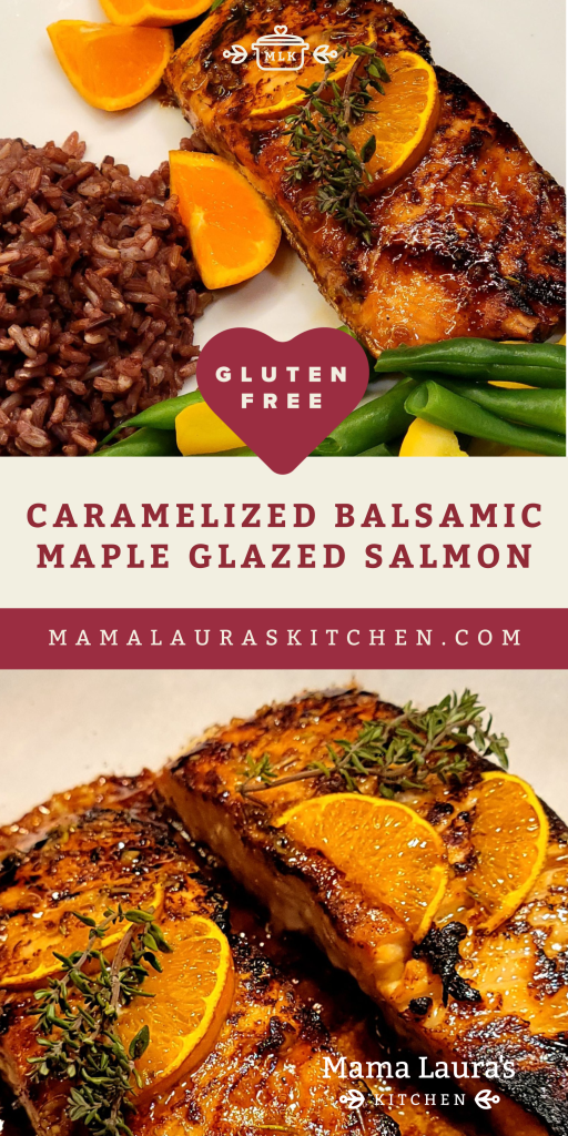 Caramelized Balsamic Maple Glazed Salmon (Gluten Free)