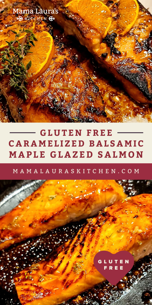 Caramelized Balsamic Maple Glazed Salmon (Gluten Free)