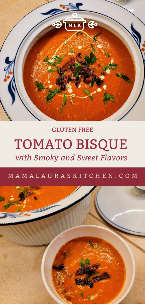 Tomato Bisque with Smoky and Sweet Flavors (Gluten Free)