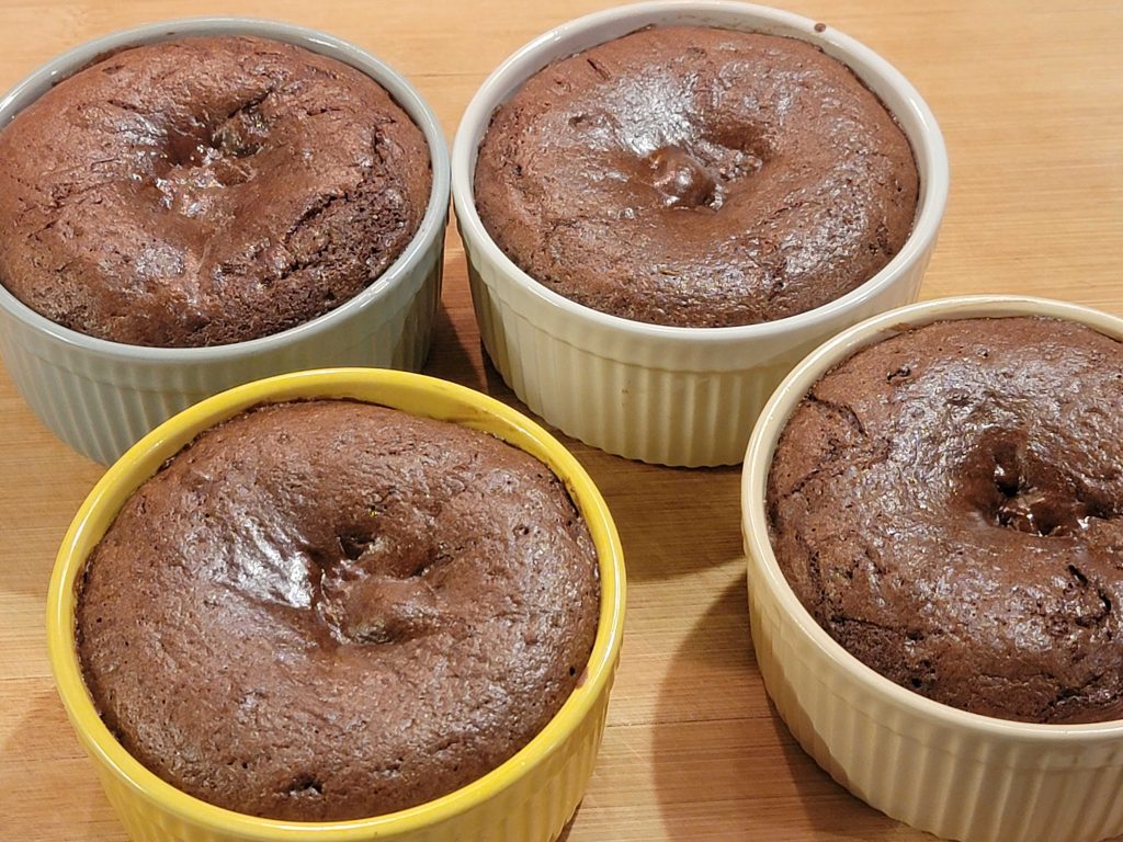 Dark Chocolate Gooey Lava Cakes (Gluten Free)