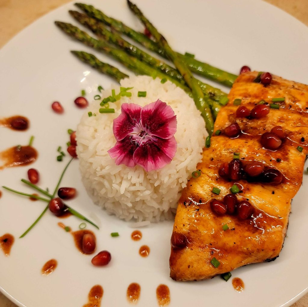 Pomegranate Glazed Salmon (Gluten Free)