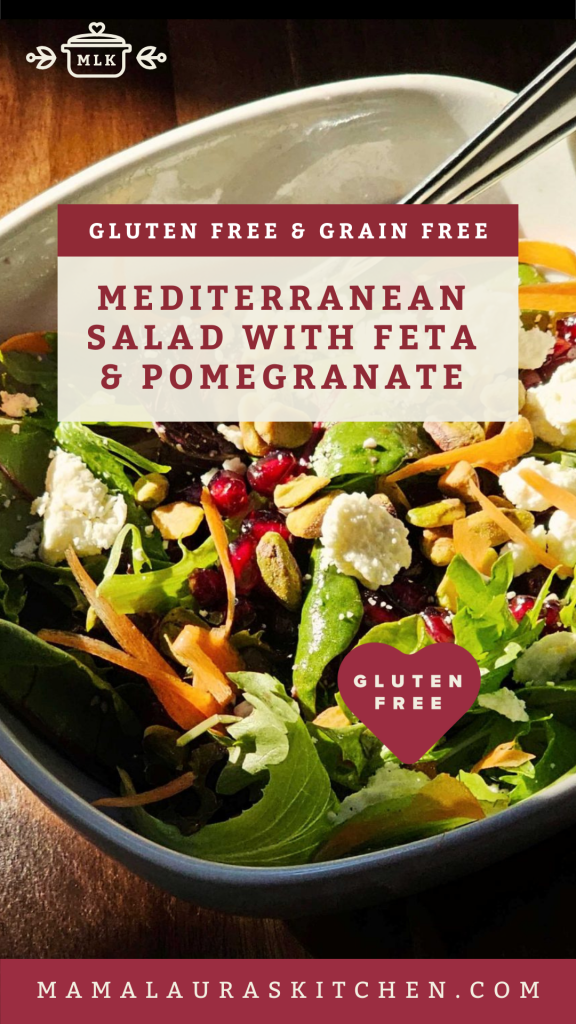 Mediterranean Salad with Feta and Pomegranate (Gluten Free)