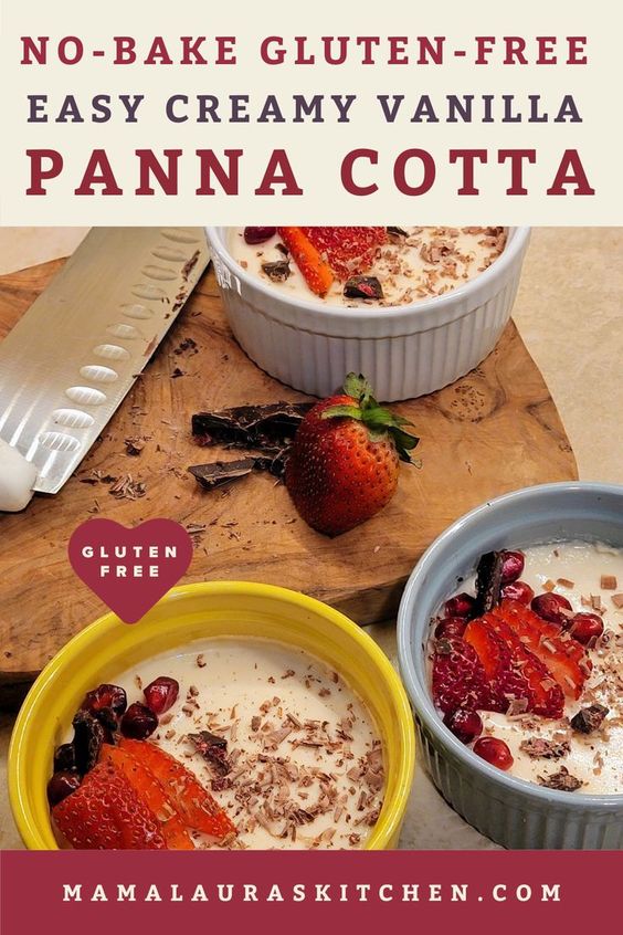 Easy Creamy Vanilla Panna Cotta (Gluten Free)