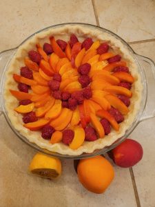 Not Too Sweet Apricot Raspberry Tart (Gluten Free)