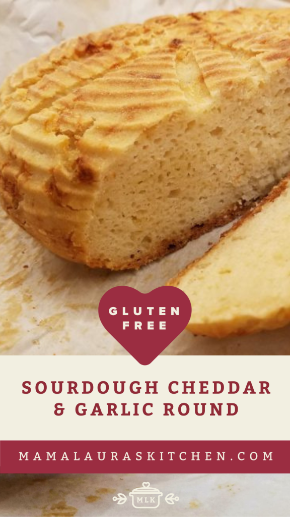 Gluten Free Sourdough Cheddar and Garlic Round