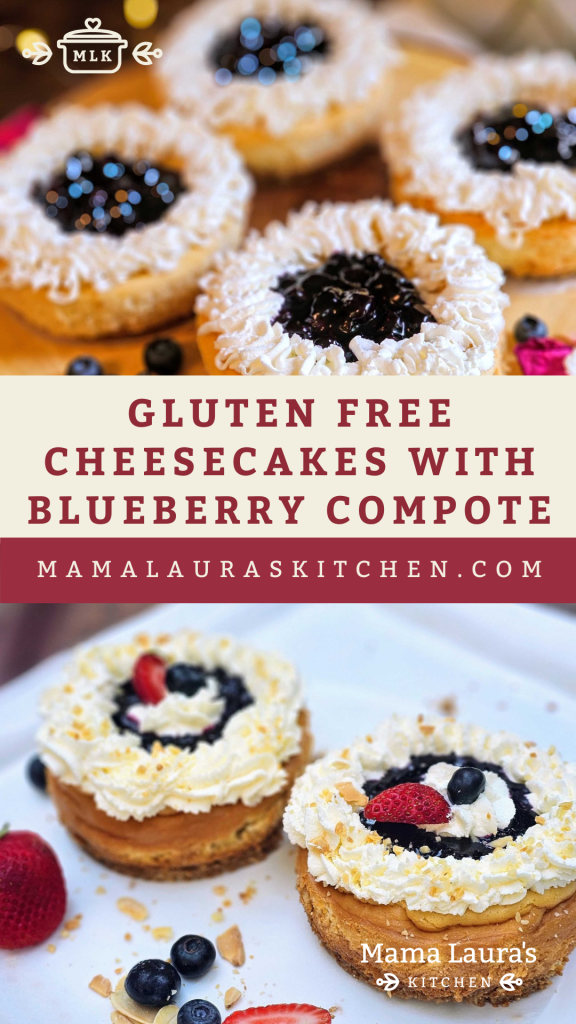 Cheesecakes with Blueberry Compote (Gluten Free)