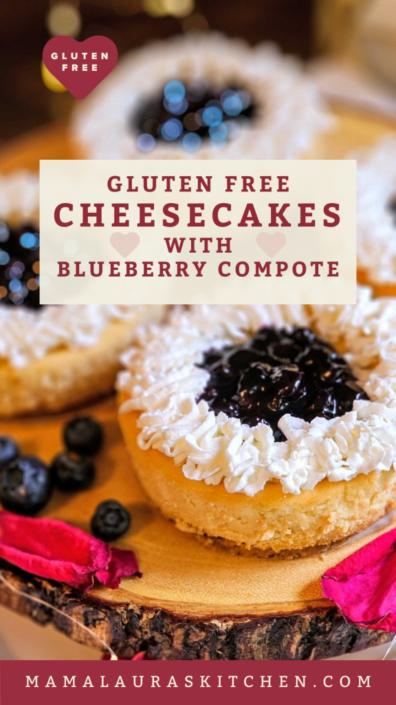 Cheesecakes with Blueberry Compote (Gluten Free)