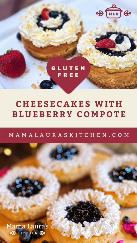 Cheesecakes with Blueberry Compote (Gluten Free)