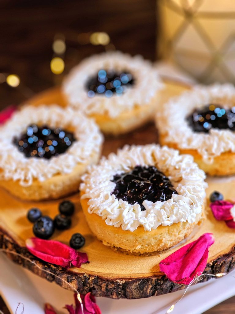 Cheesecakes with Blueberry Compote (Gluten Free)