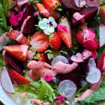 Summery Beet and Strawberry Salad with Plum Dressing