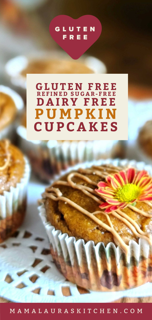 Pumpkin Cupcakes GF, Dairy Free, Refined Sugar Free