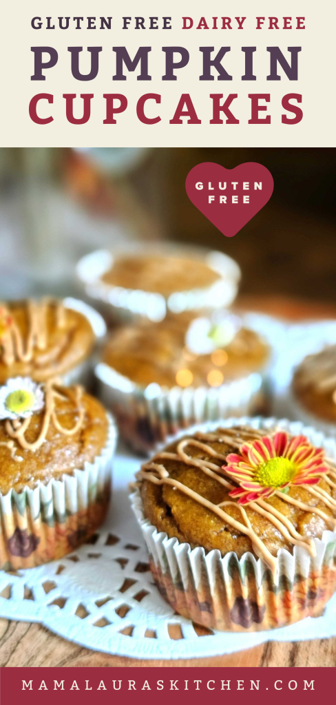 Pumpkin Cupcakes GF, Dairy Free, Refined Sugar Free