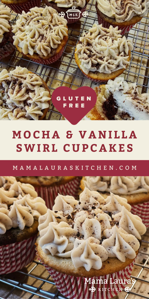 Vanilla and Mocha Swirl Cupcakes (Gluten Free)