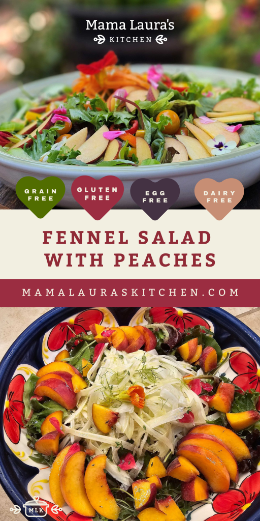 Fennel Salad with Peaches (Gluten Free) Refreshing and Sweet