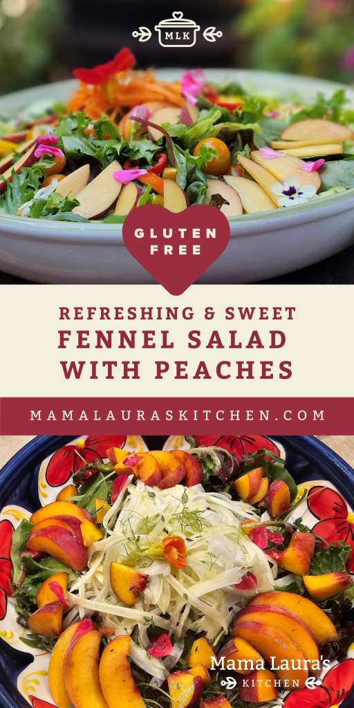 Fennel Salad with Peaches (Gluten Free) Refreshing and Sweet