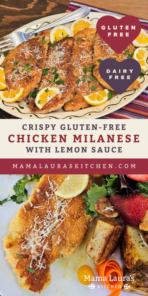 Crispy Chicken Milanese with Lemon Sauce (Gluten Free)