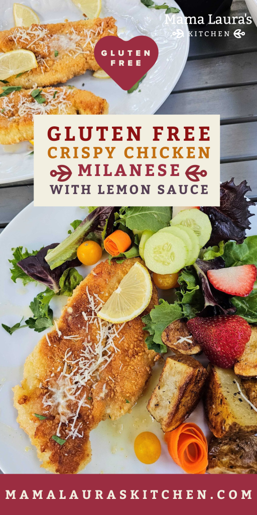 Crispy Chicken Milanese with Lemon Sauce (Gluten Free)